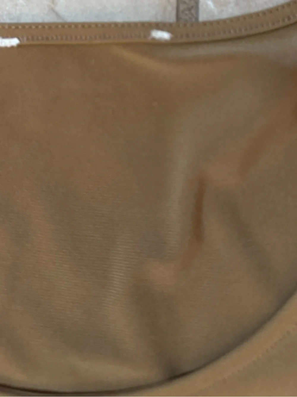 Michael Kors Ladder-Sleeve Short-Sleeve Tee in Tan-